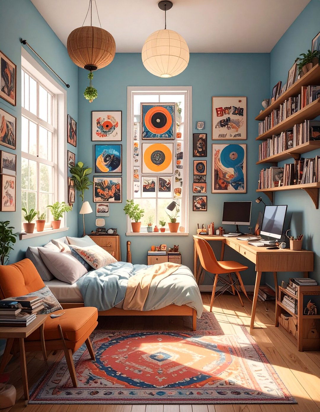 Eclectic Collector Dorm Room - 30 college dorm room ideas