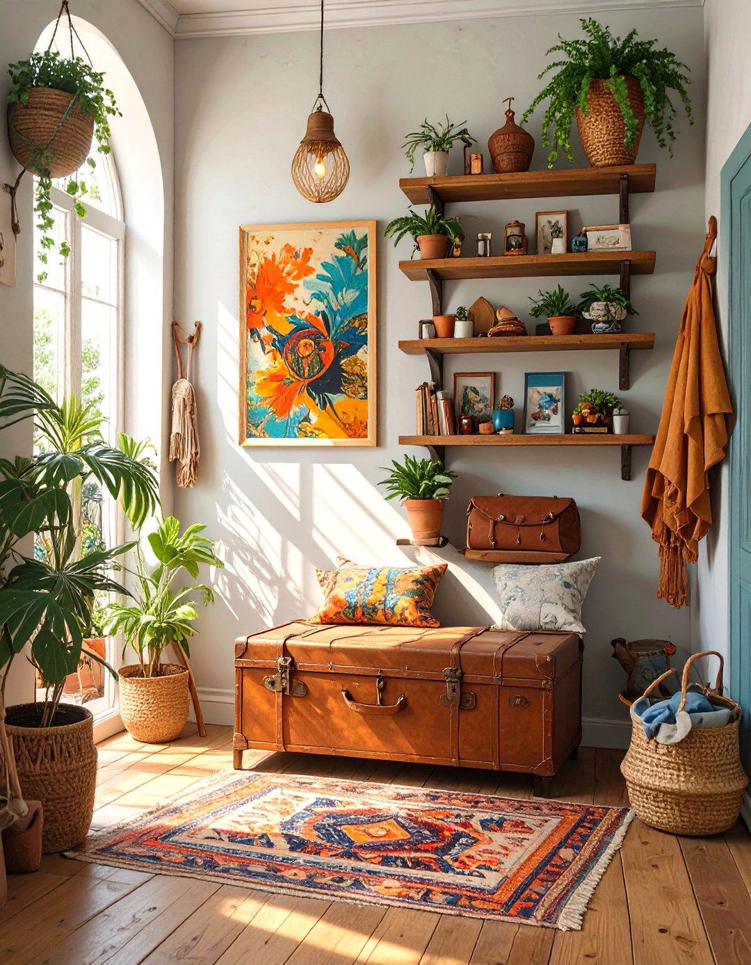 Eclectic Collector Entryway - 30 apartment entryway ideas