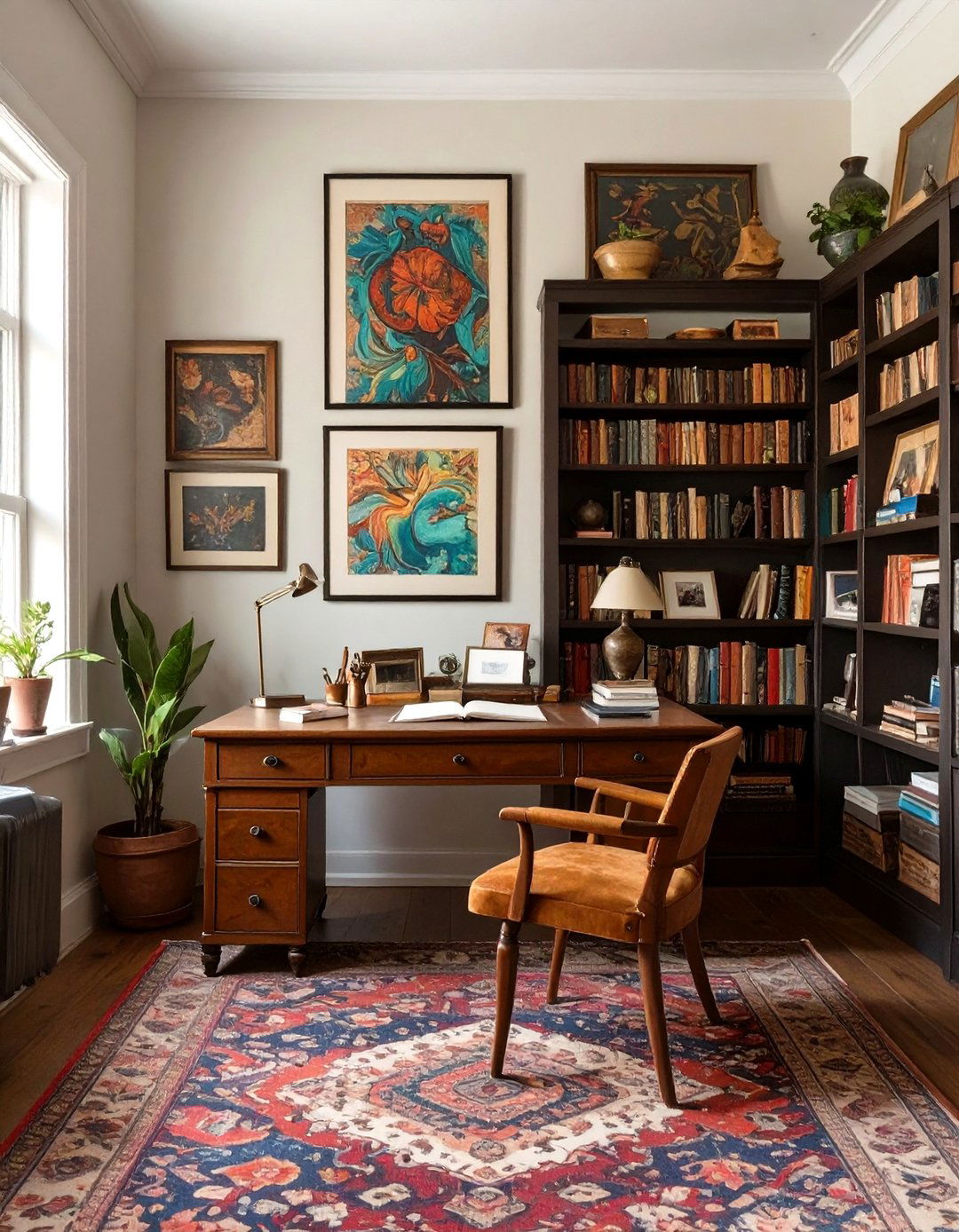 Eclectic Collectors Home Office - 30 home office decorating ideas
