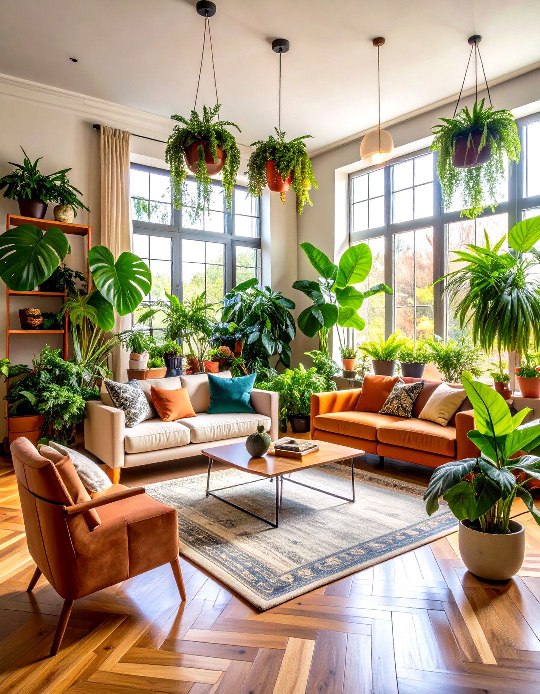 Eclectic Collectors Living Room - 30 living room indoor plants decoration ideas