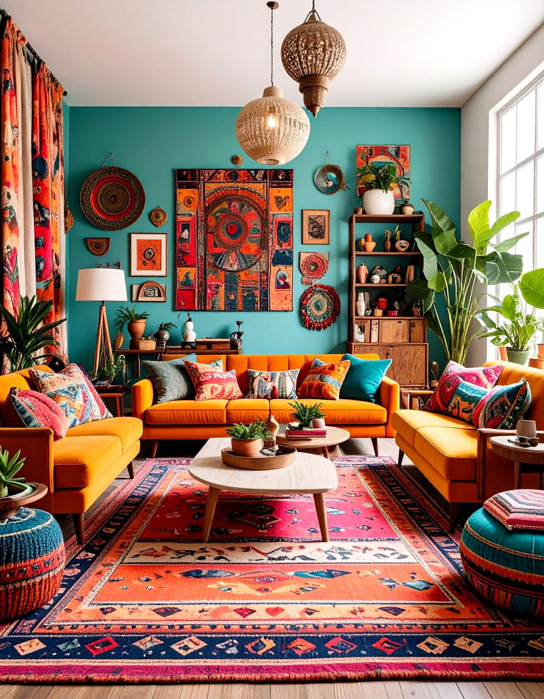Eclectic Collectors Living Room - 30 living room furniture design ideas