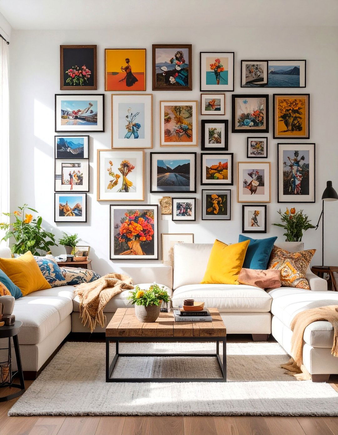 Eclectic Gallery Wall Room Decor - 30 diy room decor ideas