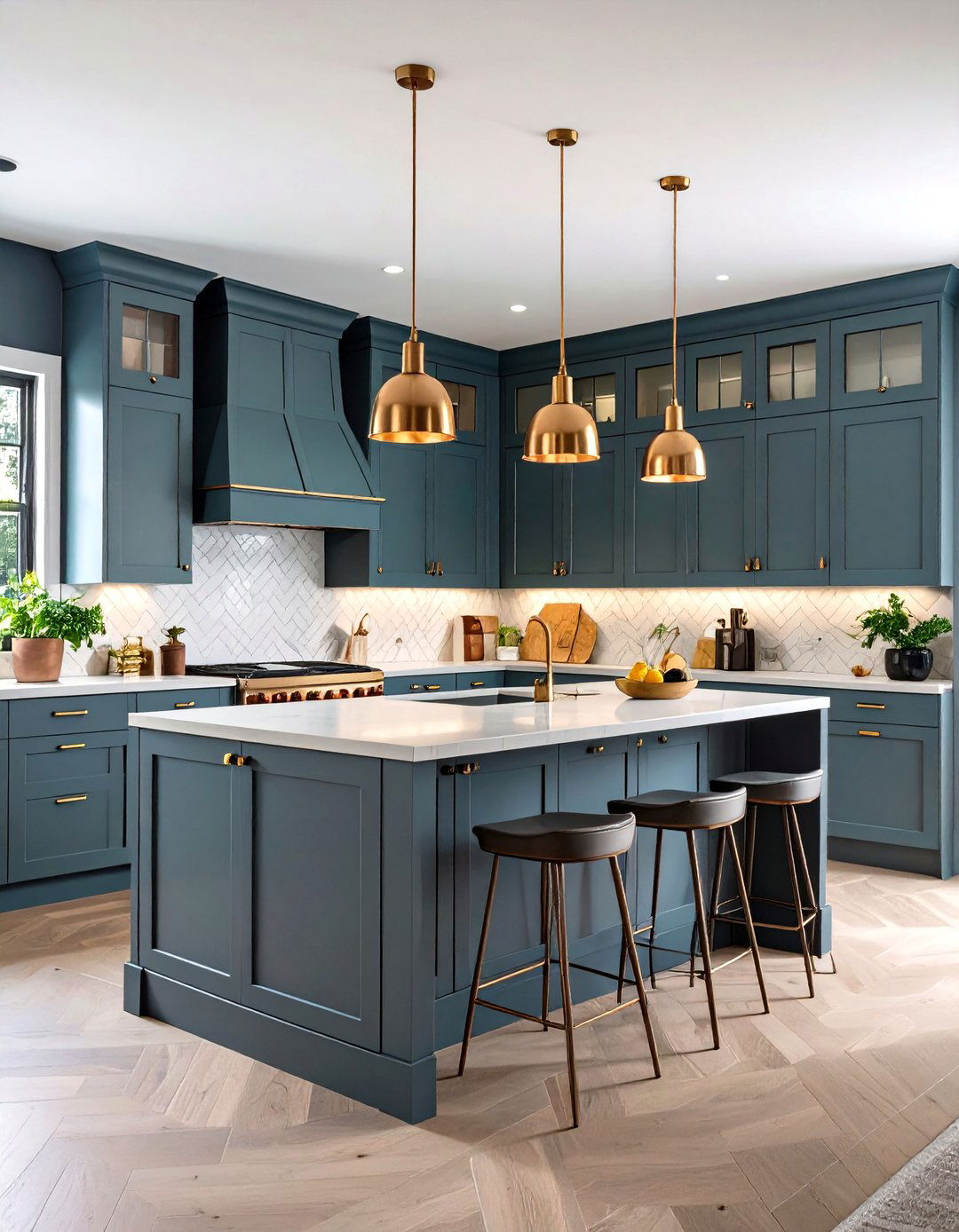 Eclectic Gray Kitchen with Mixed Metals - 30 gray kitchen ideas