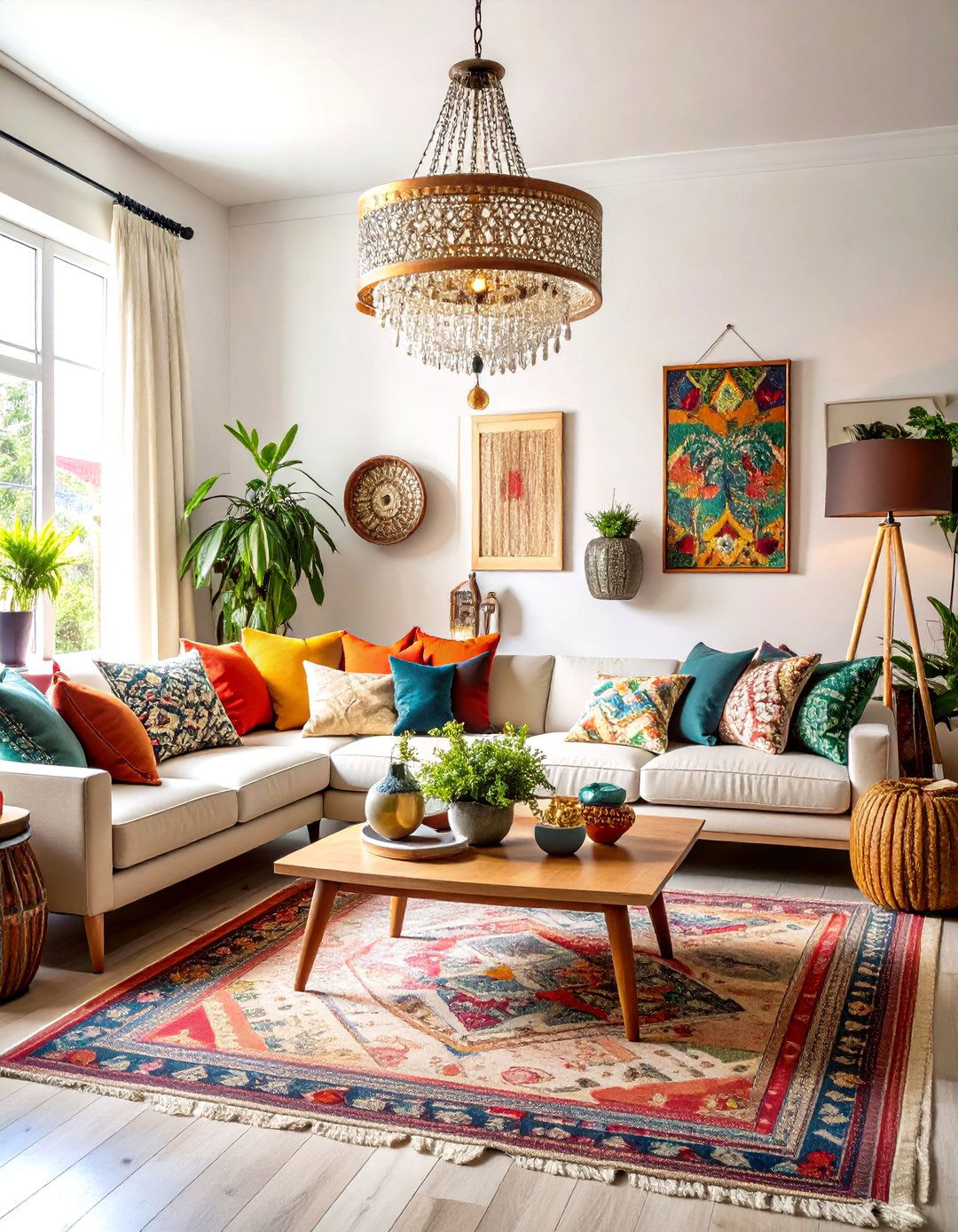 Eclectic Mix and Match Lighting - 30 lighting ideas for living room