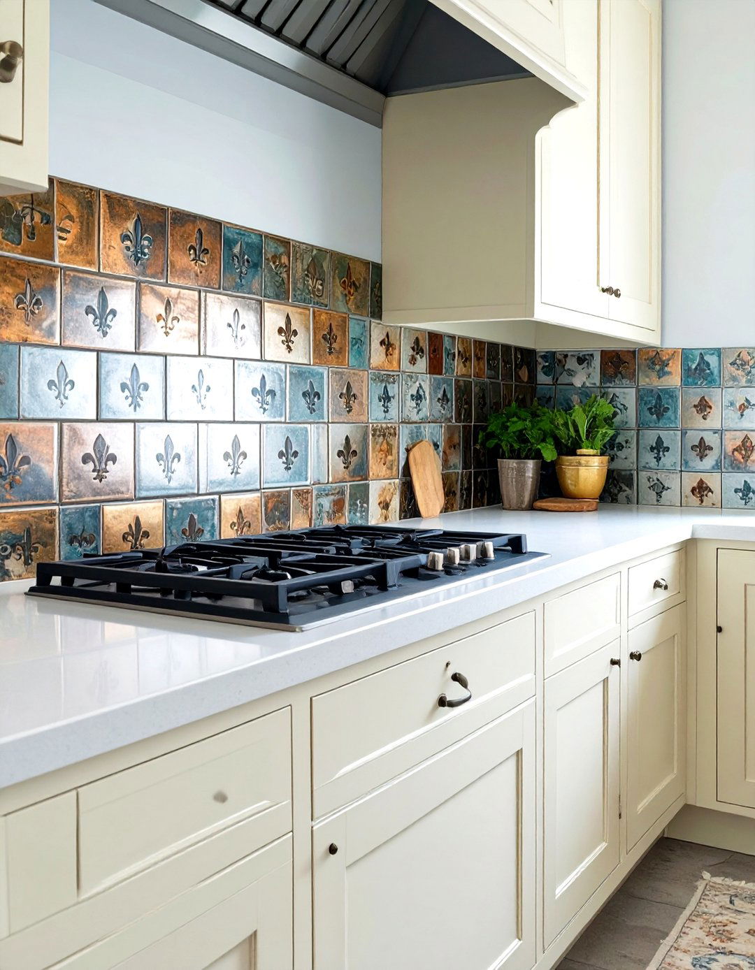Eclectic Tin Tile Backsplash - 30 diy backsplash ideas