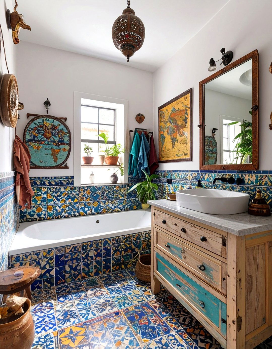 Eclectic Travelers Bathroom - 30 bathroom theme ideas