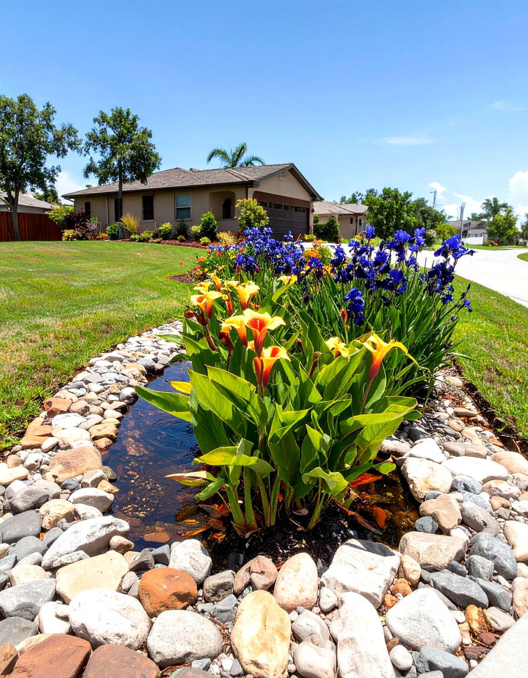 Eco Friendly Rain Garden - 30 curb appeal florida front yard landscaping ideas