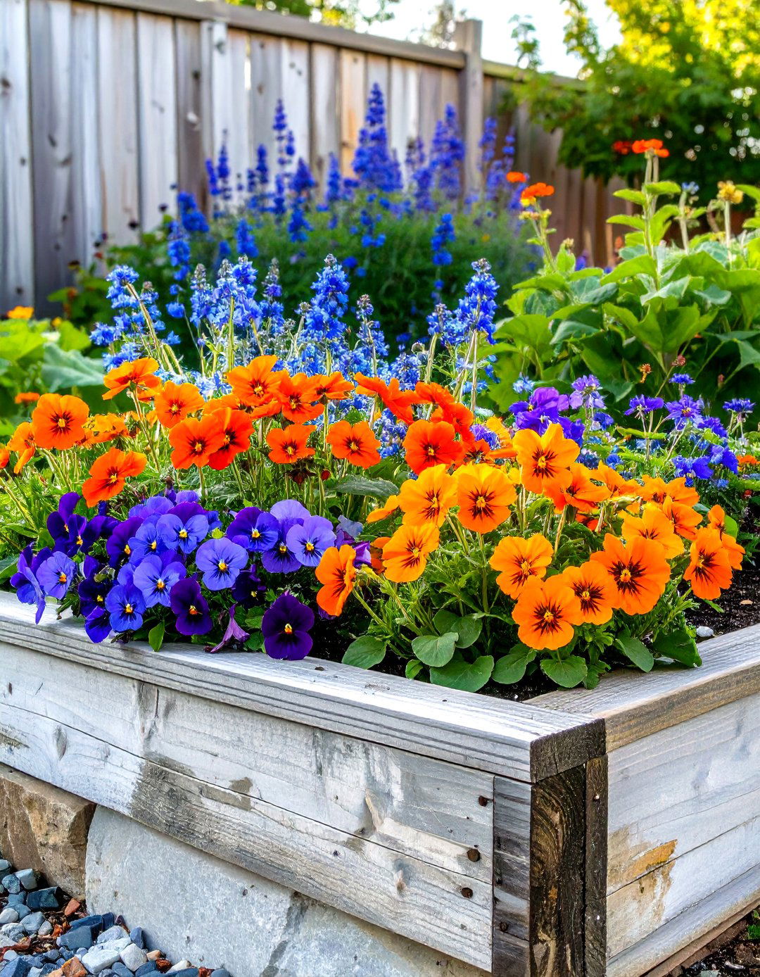 Edible Flower Garden Bed - 30 small backyard garden ideas