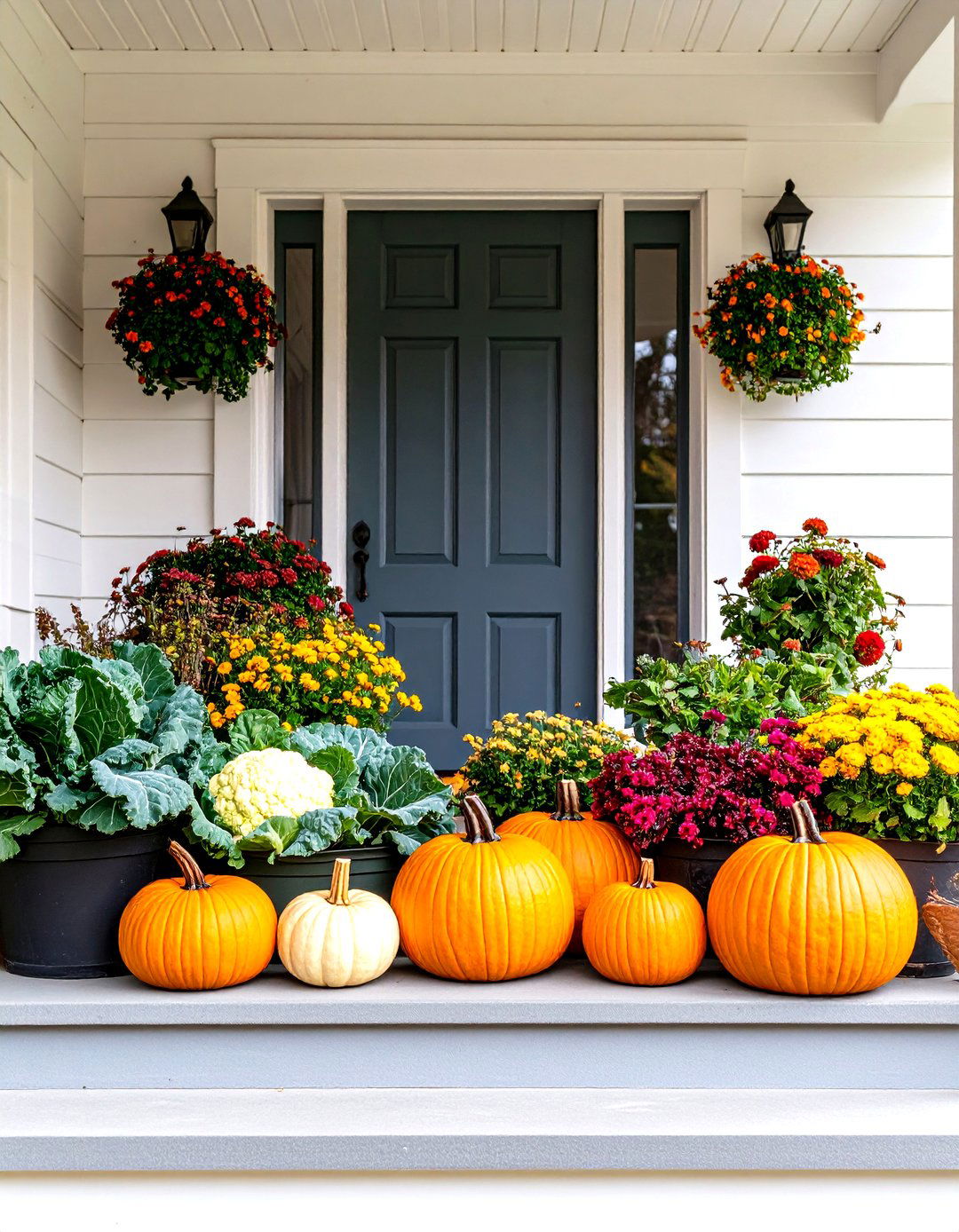 Edible Garden Fall Porch - 30 fall porch ideas
