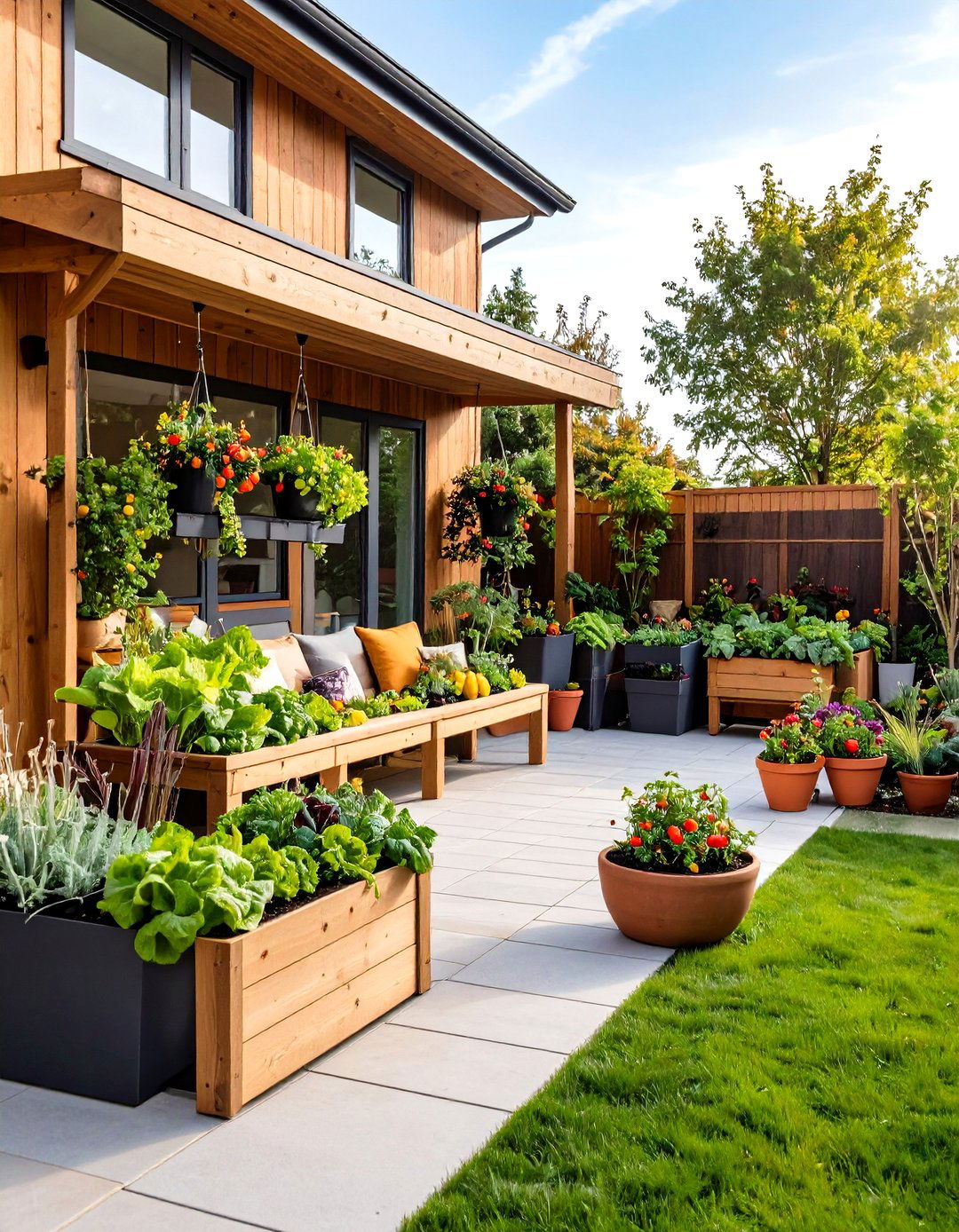 Edible Garden Patio - 30 patio landscape ideas
