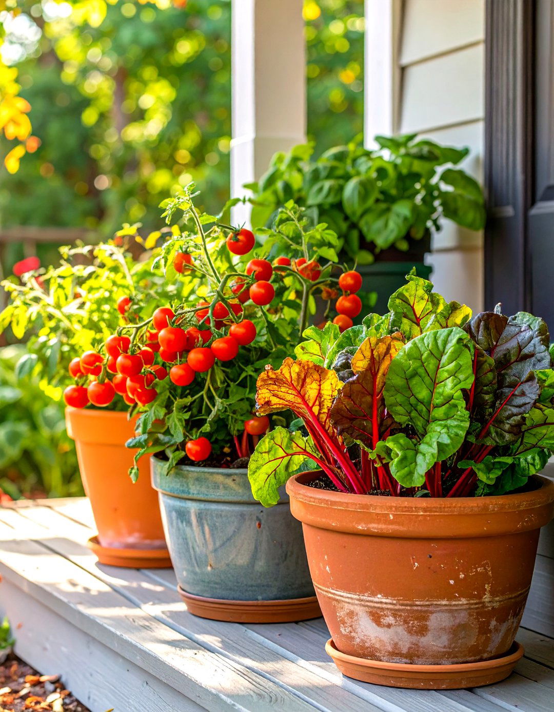 Edible Landscaping with a Potted Vegetable Garden - 30 small front porch landscaping ideas