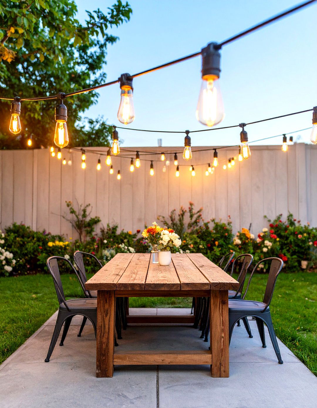 Edison Bulb Patio String Lights - 30 patio string light ideas