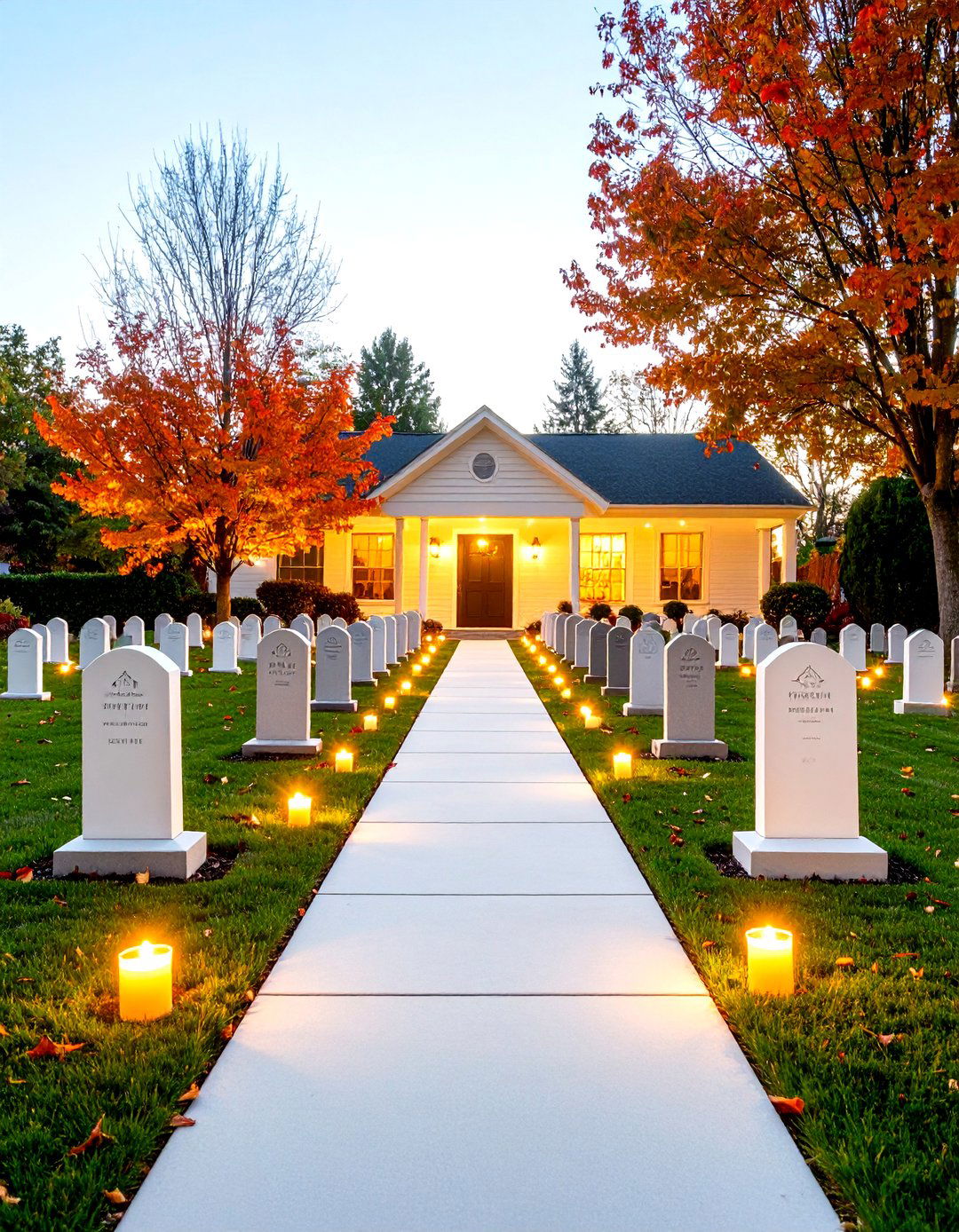 Eerie Graveyard Entrance - 30 halloween decorations outdoor ideas