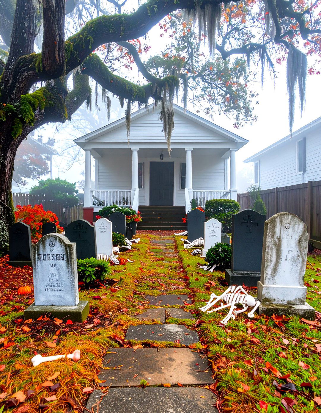 Eerie Graveyard Entrance - 30 halloween decoration ideas outdoor diy