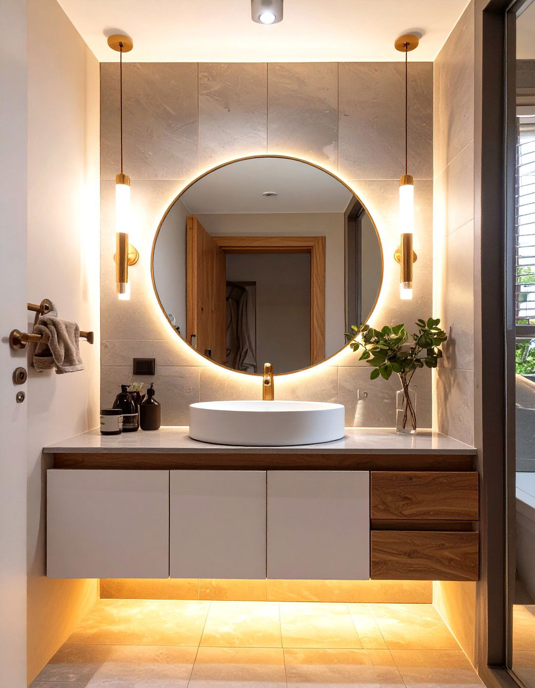 Effective Use of Accent Lighting - 30 small bathroom remodeling ideas