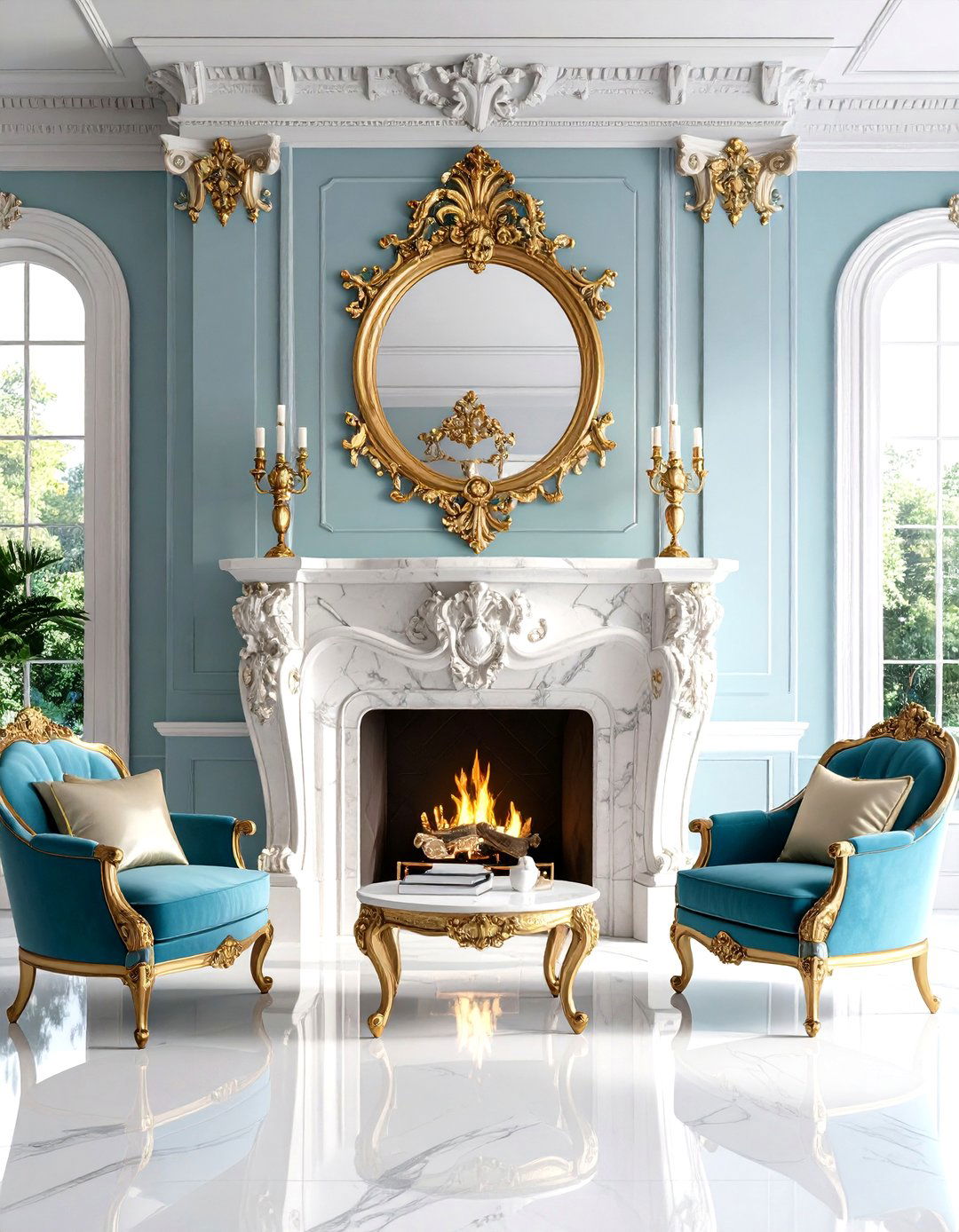 Elaborate Rococo Fireplace Mantels - 30 rococo interior design ideas