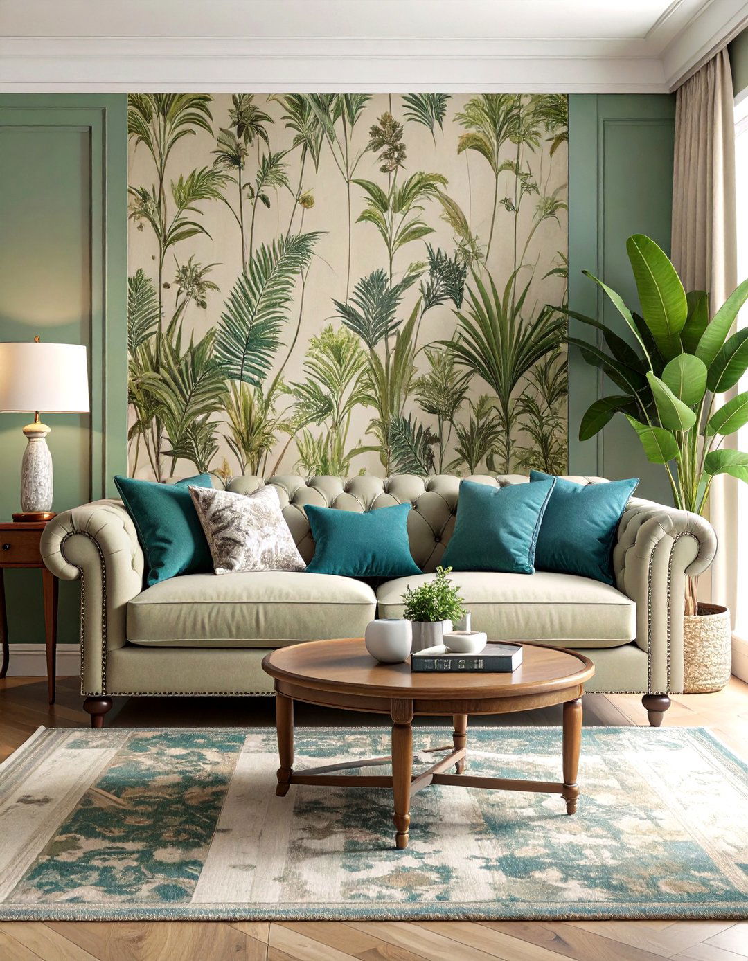 Elegant Grasscloth Wallpaper - 30 accent wall ideas for living room
