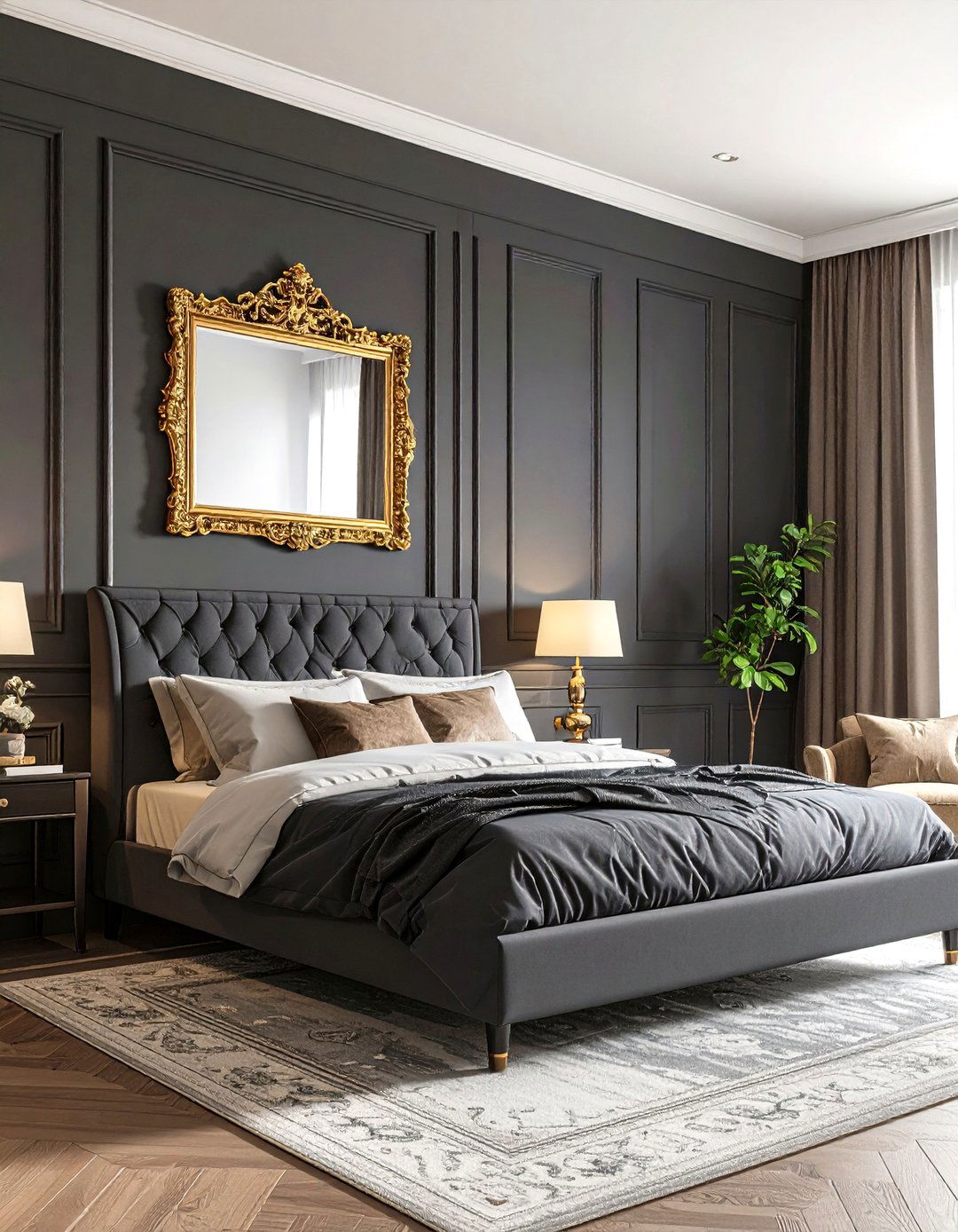 Elegant Picture Frame Molding Bedroom - 30 accent wall bedroom ideas