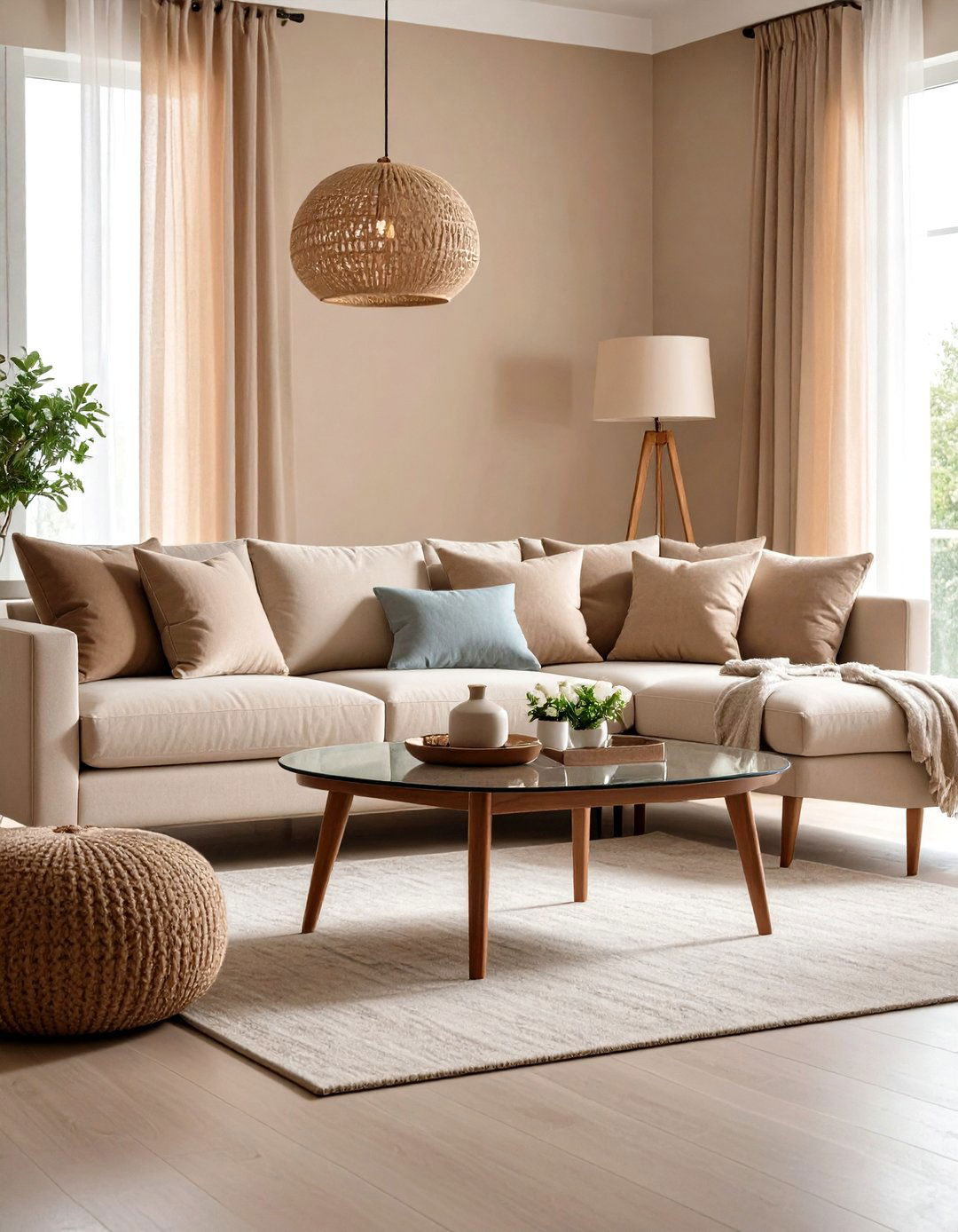 Elegant Taupe Living Room - 30 living room paint color ideas