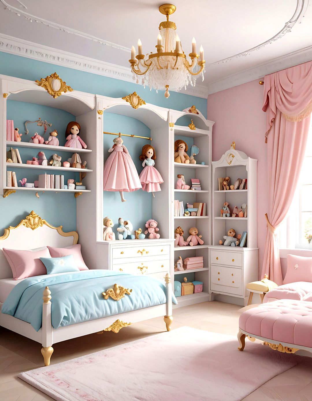 Elegant Wall Shelving Princess Bedroom - 30 princess bedroom ideas
