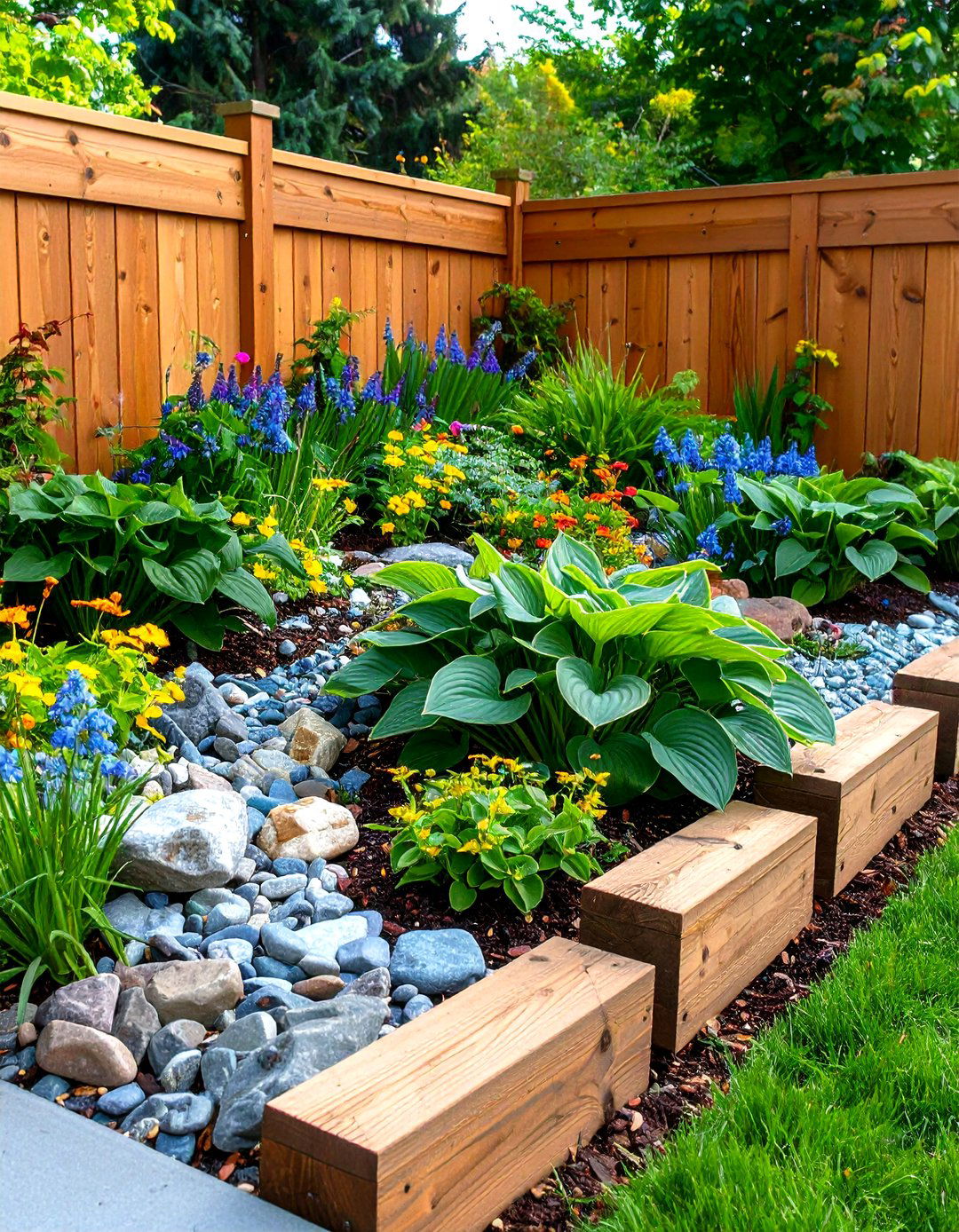 Elevated Deck Foundation Border - 30 landscape timber ideas