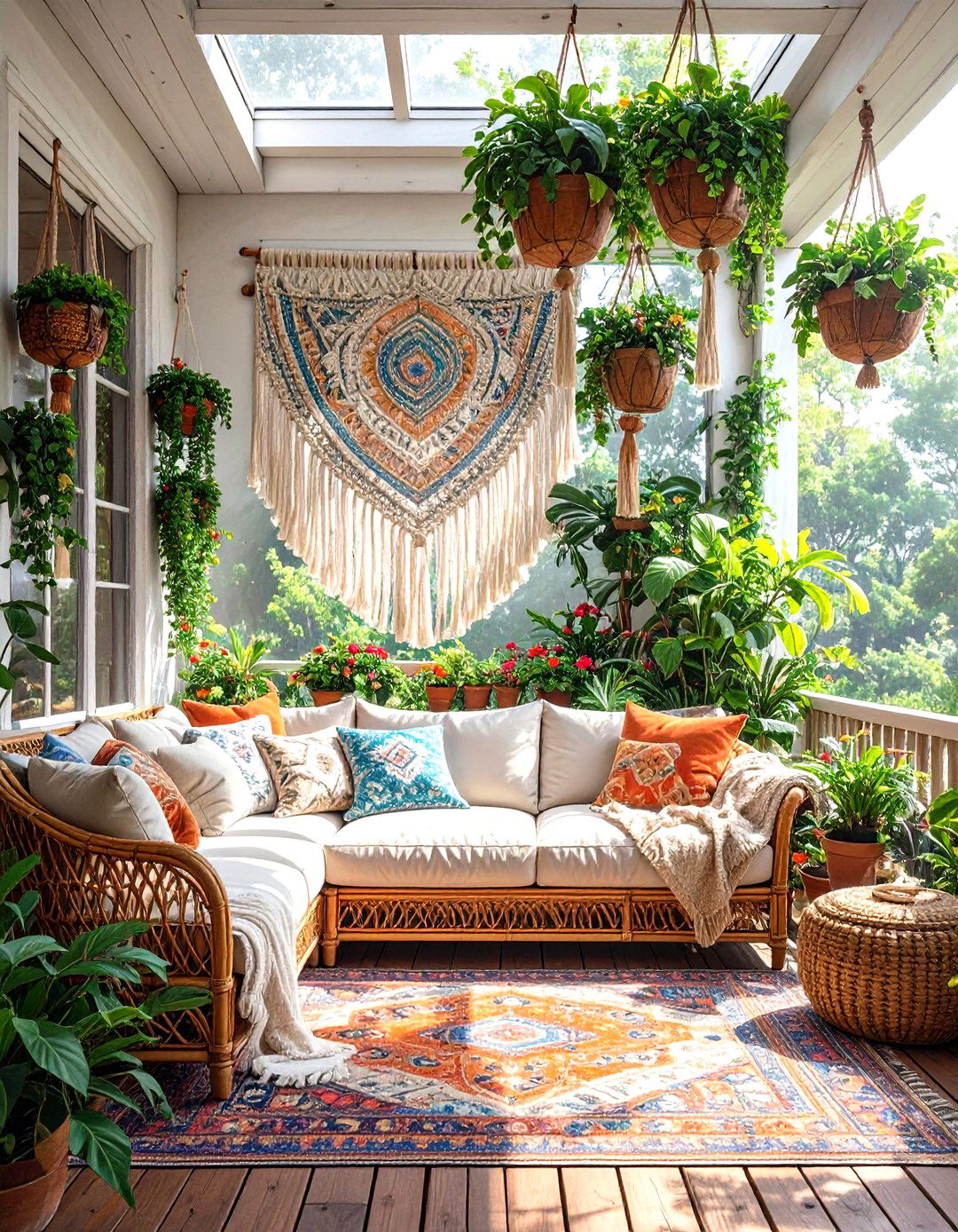 Embrace a Bohemian Style with Macrame - 30 screened in porch decorating ideas