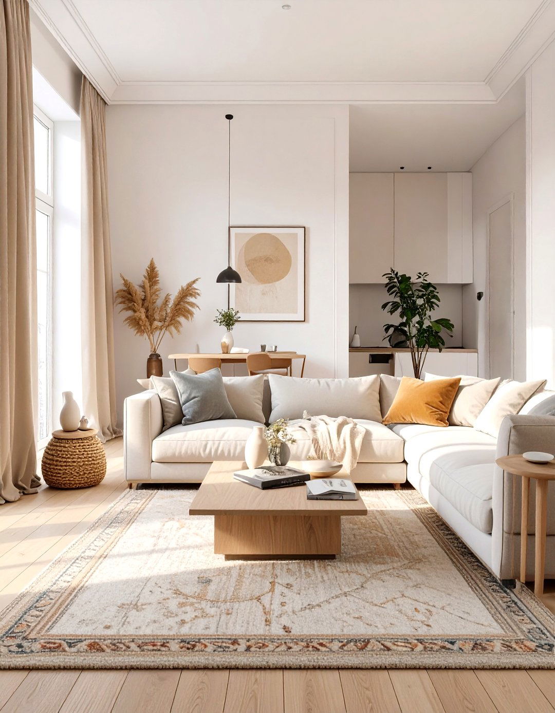 Embrace a Light and Neutral Color Palette - 30 very small living room ideas