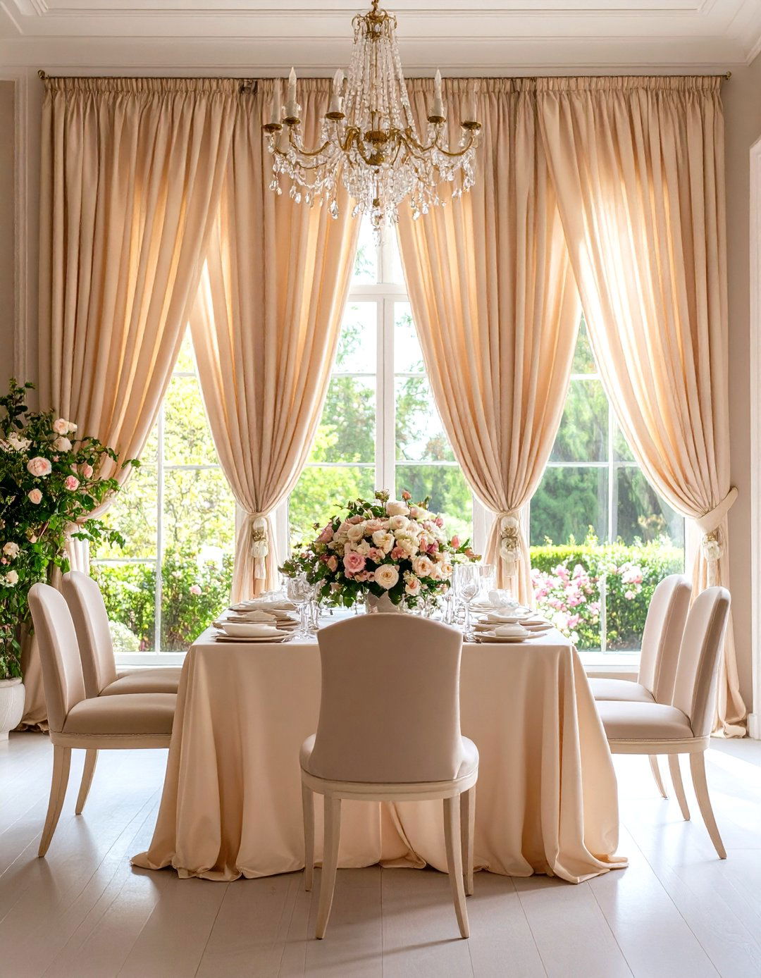 Embroidered Dining Room Curtains - 30 dining room curtains ideas
