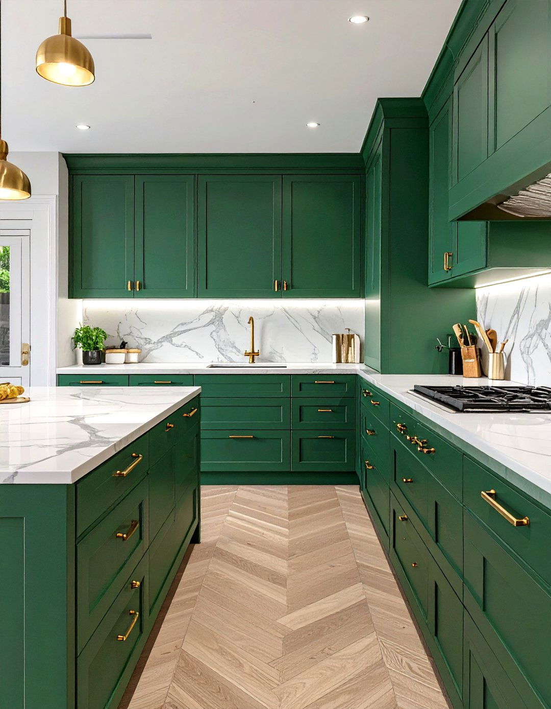 Emerald Green Cabinetry Kitchen - 30 colorful kitchen ideas