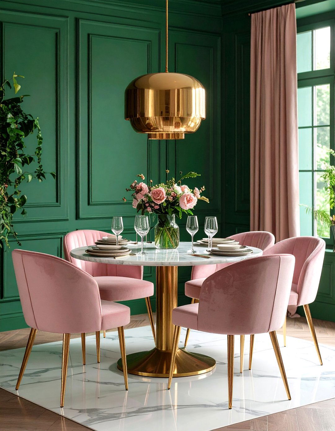 Emerald Green Dining Nook - 30 2025 paint color trends