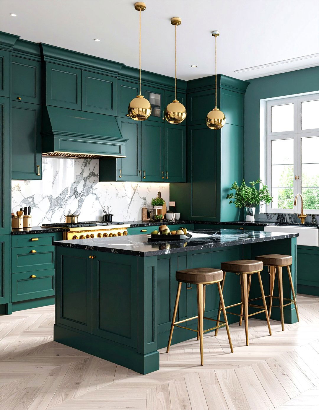 Emerald Green Kitchen Cabinets - 30 kitchen cabinet color ideas