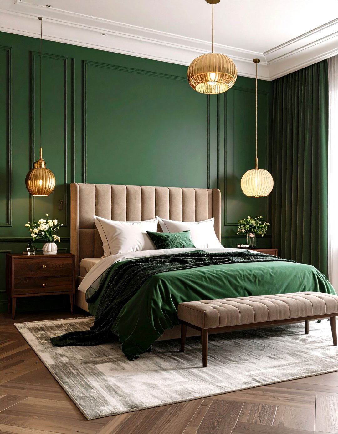 30 Stunning Emerald Green Bedroom Ideas for a Rich Look - We Love Home Blog