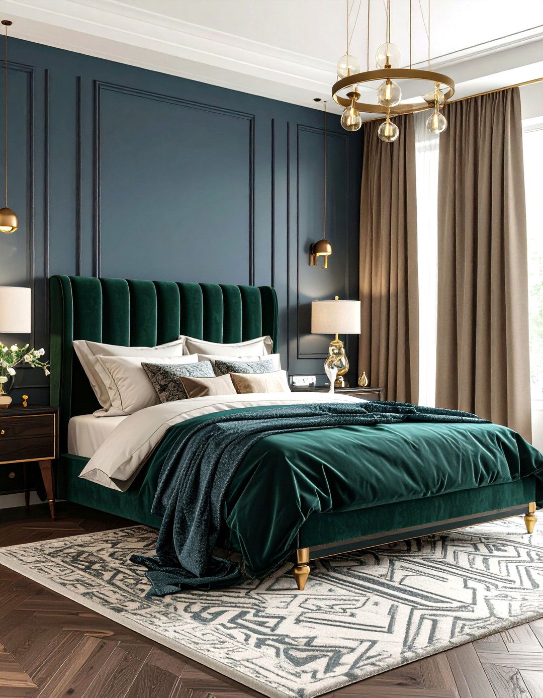 30 Stunning Emerald Green Bedroom Ideas for a Rich Look