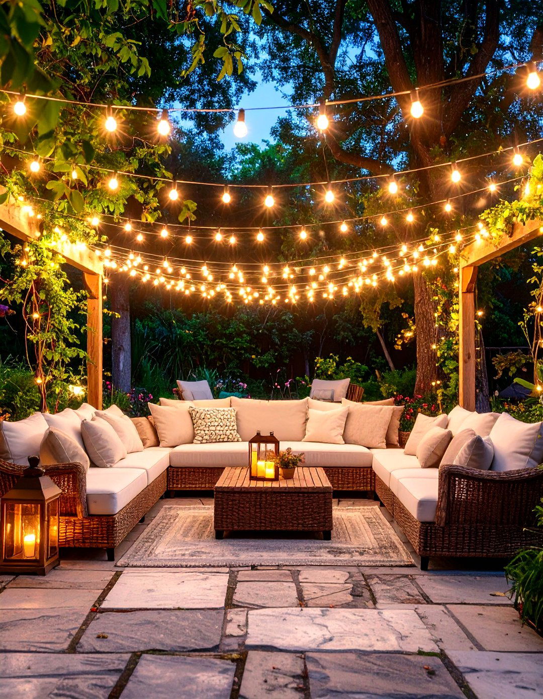 Enchanted Fairy Light Canopy - 30 diy backyard lighting ideas