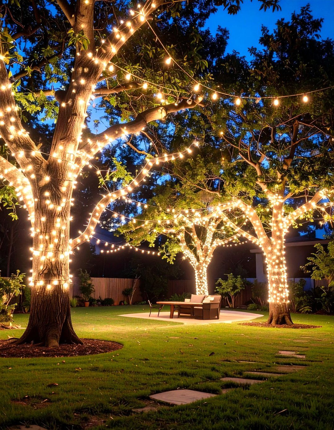 Enchanted Forest With Fairy Lights - 30 outdoor light ideas
