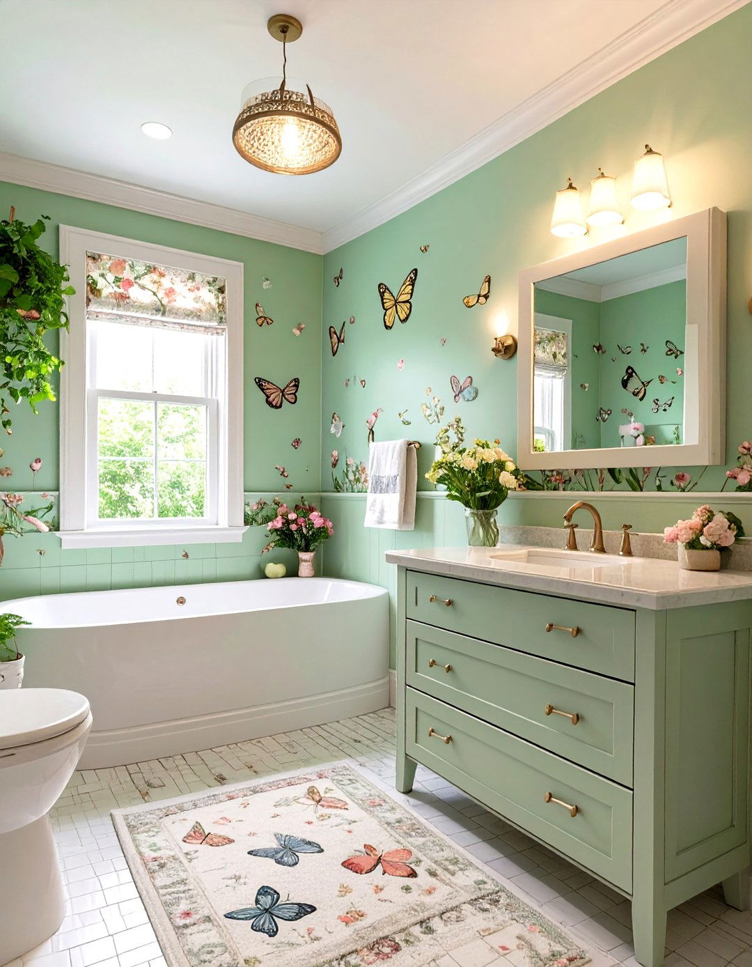 Enchanted Garden Bathroom - 30 kids bathroom ideas