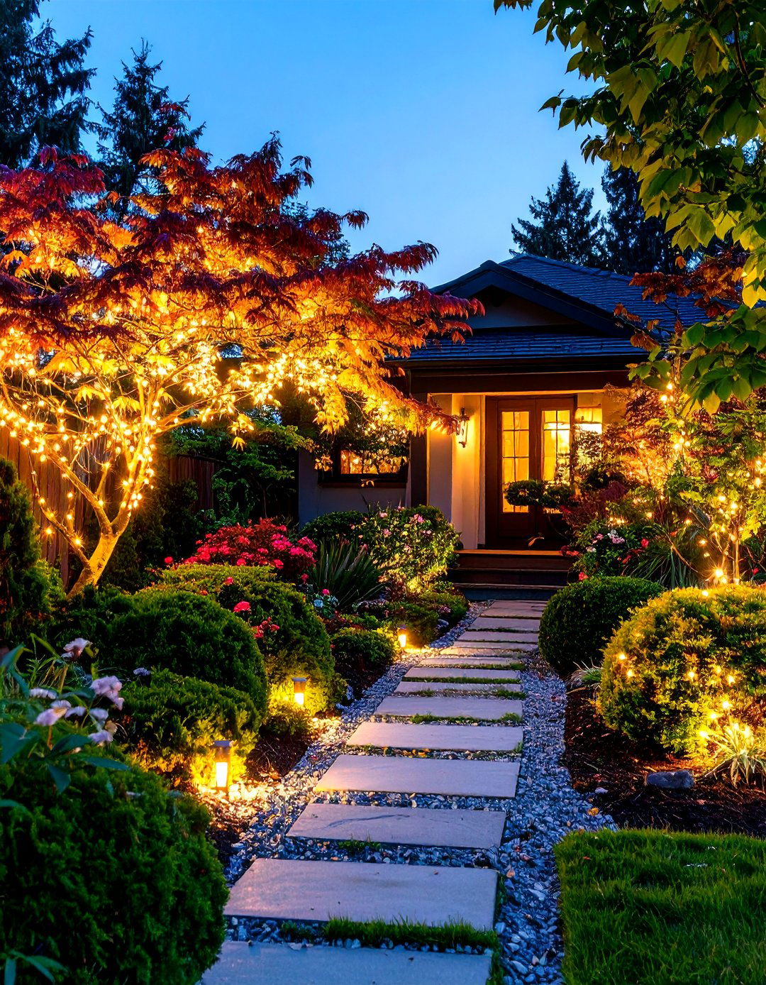 Enchanted Garden Fairy Lights - 30 front yard lighting ideas