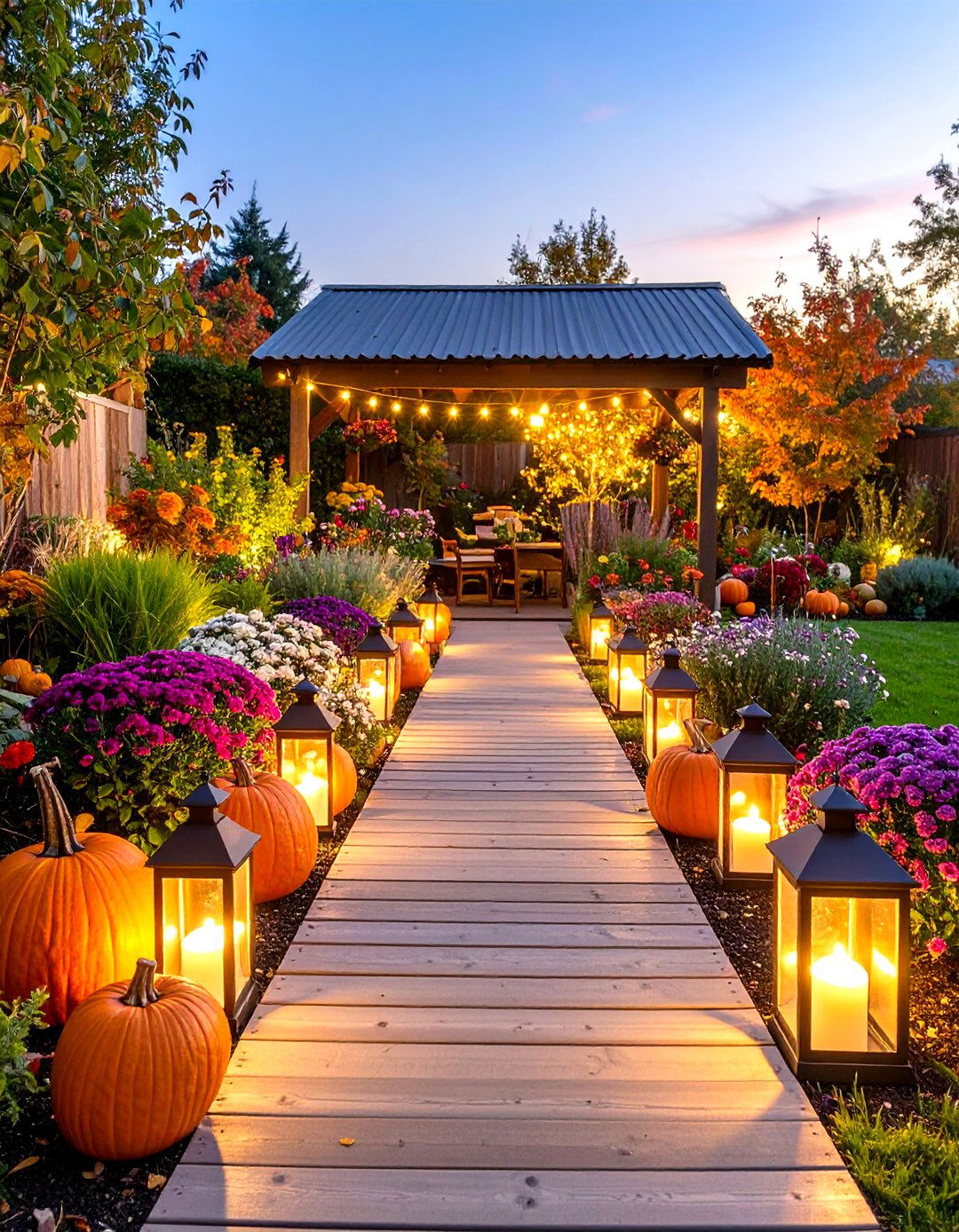 Enchanted Garden Pathway - 30 fall outdoor decorating ideas