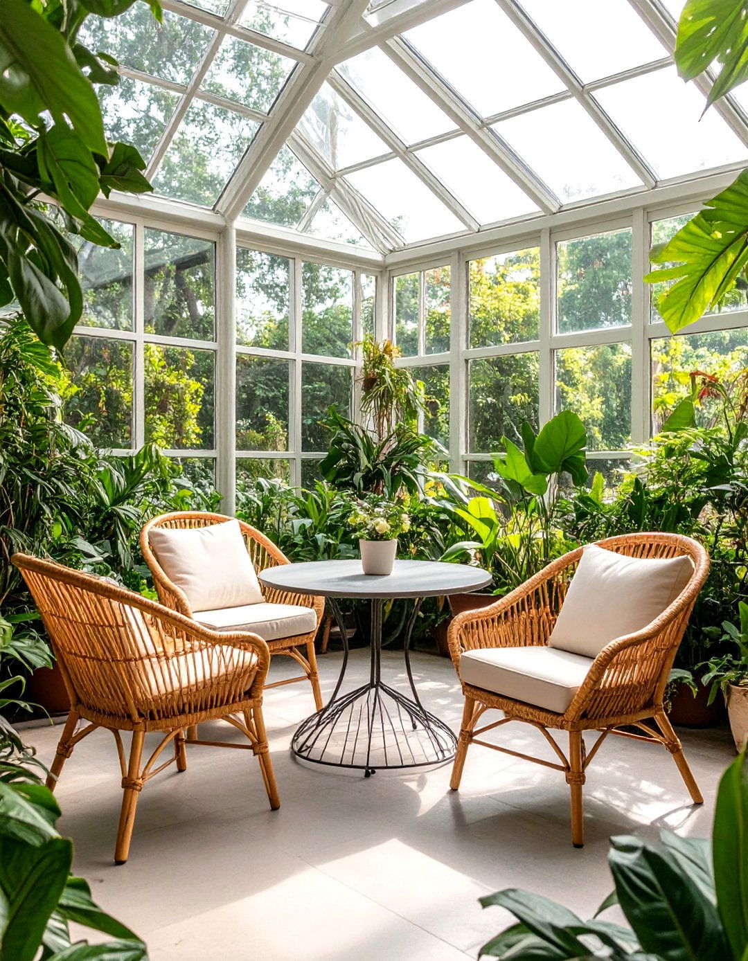 Enclosed Greenhouse Sitting Room - 30 outdoor room ideas