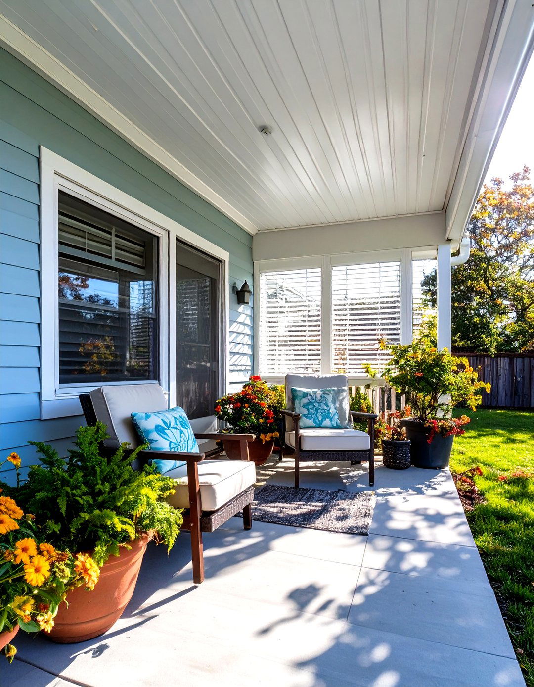 Enclosed Porch with Jalousie Windows - 30 single wide mobile home porch ideas