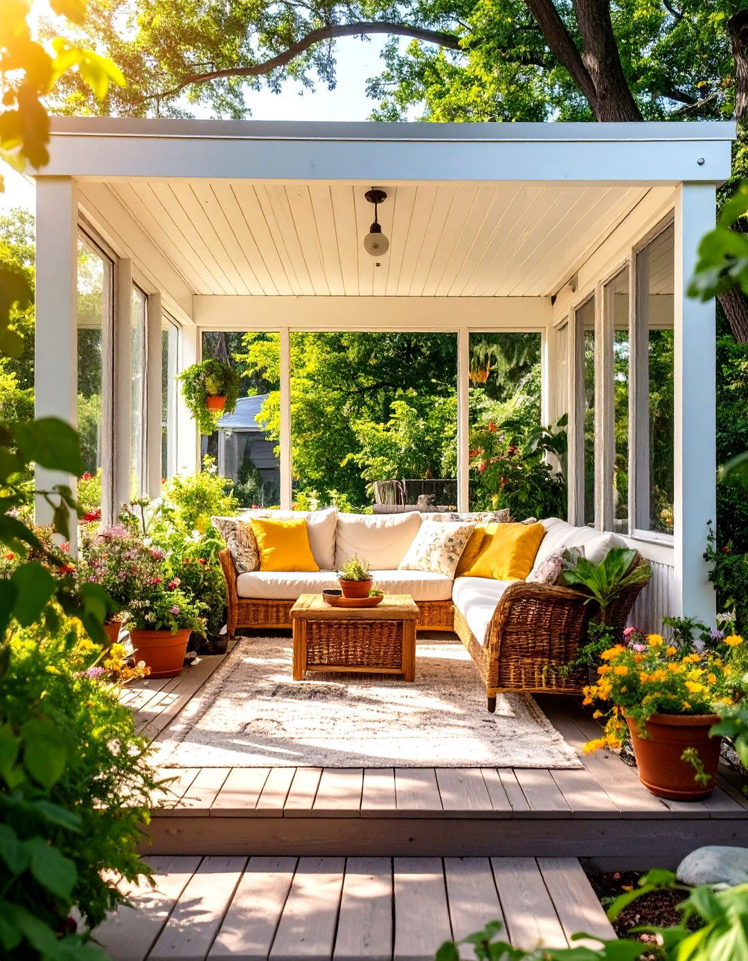 Enclosed Sunroom Porch - 30 mobile home porch ideas