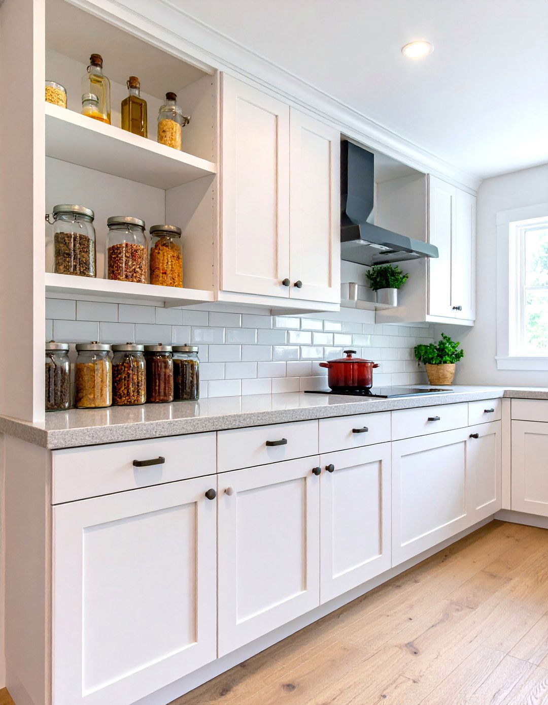 End of Cabinet Skinny Shelf Pantry - 30 pantry ideas for small kitchen