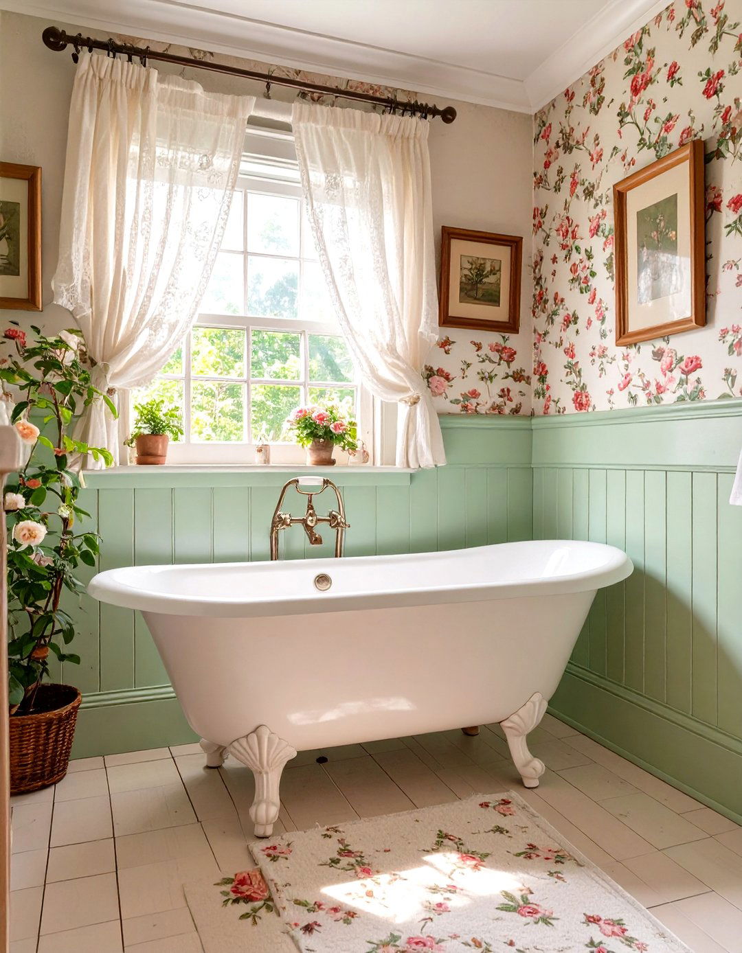 English Cottage Bathroom Charm - 30 country bathroom ideas