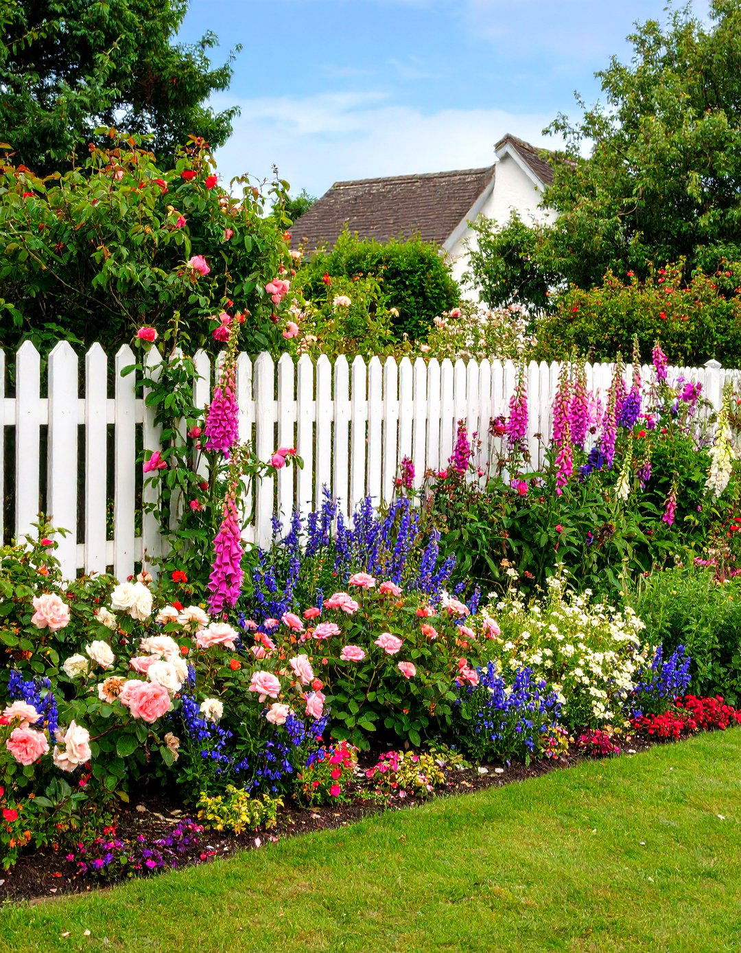 English Cottage Garden Flower Bed - 30 backyard flower bed ideas