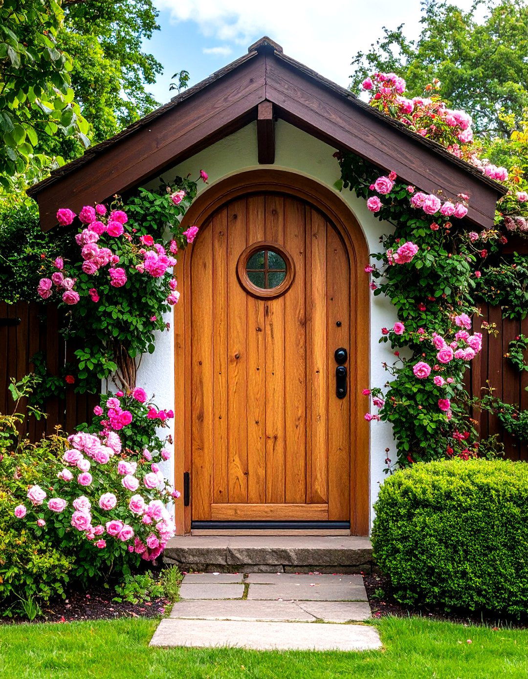 English Cottage Rounded Front Door - 30 entryway front door ideas