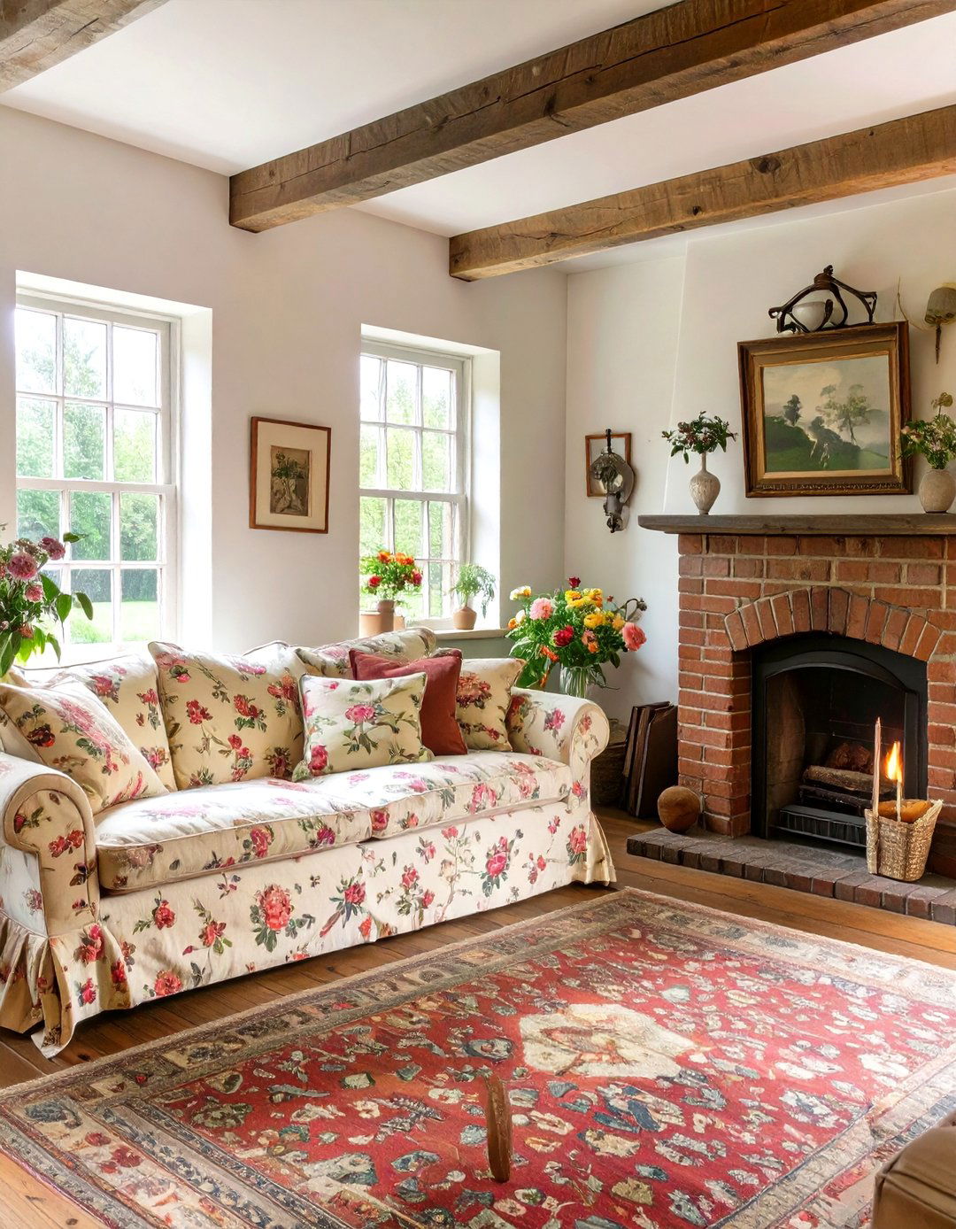 English Cottage Vintage Living Room - 30 vintage living room ideas