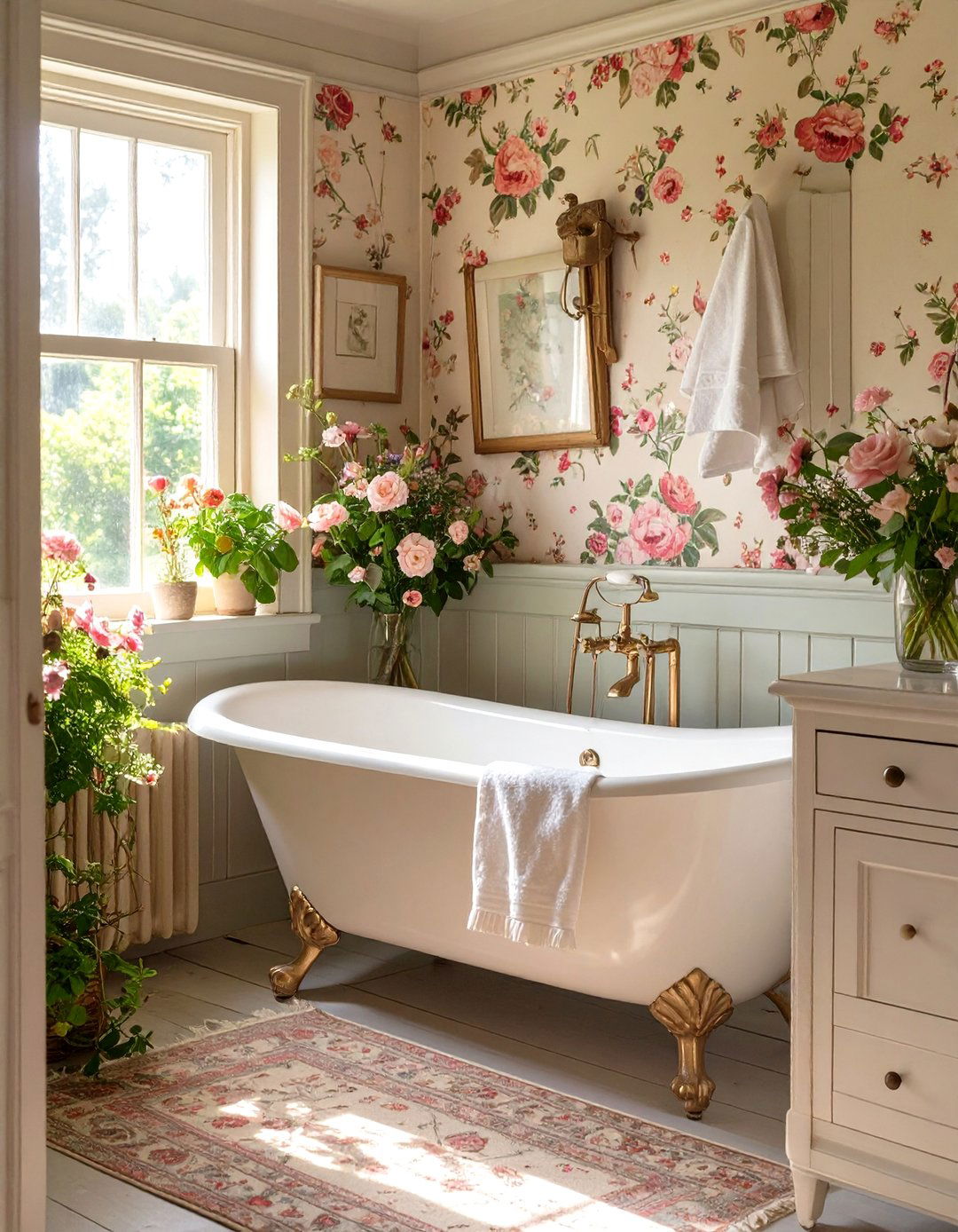 English Country Garden Bathroom - 30 bathroom upgrade ideas