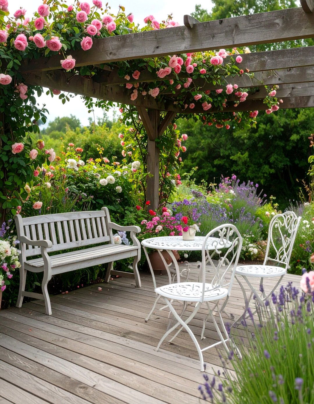 English Country Garden Deck - 30 deck furniture ideas
