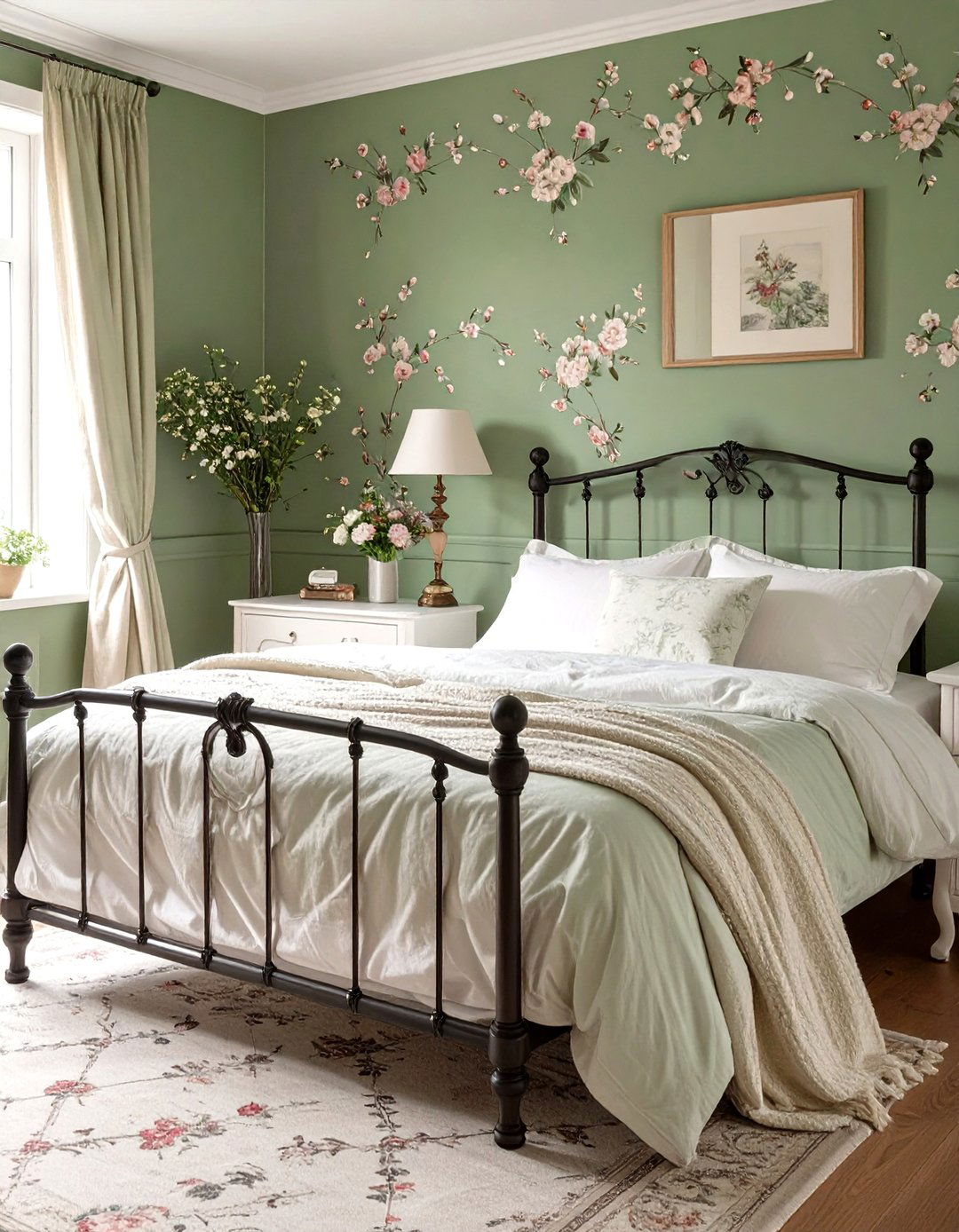 English Countryside Sage Bedroom - 30 modern sage green bedroom ideas