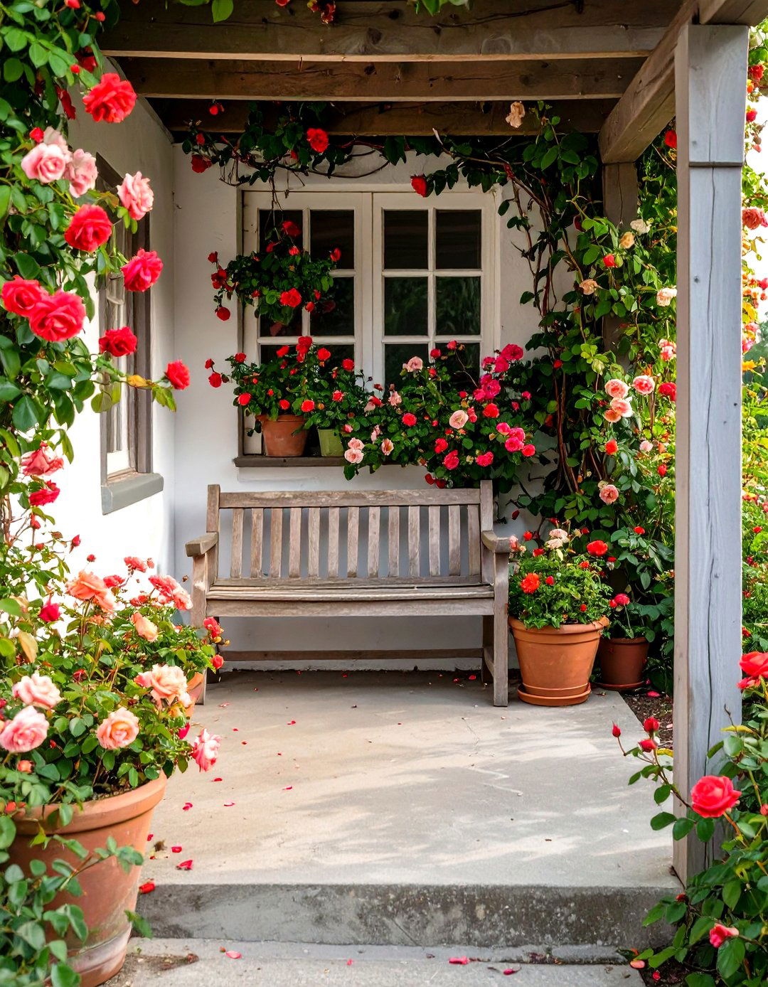 English Garden Cottage Concrete Porch - 30 concrete porch ideas